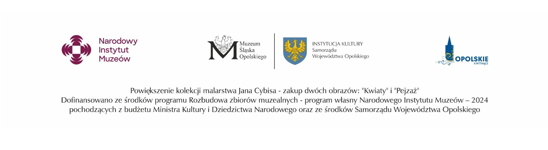 Logotypy zadania - Powiększenie kolekcji malarstwa Jana Cybisa